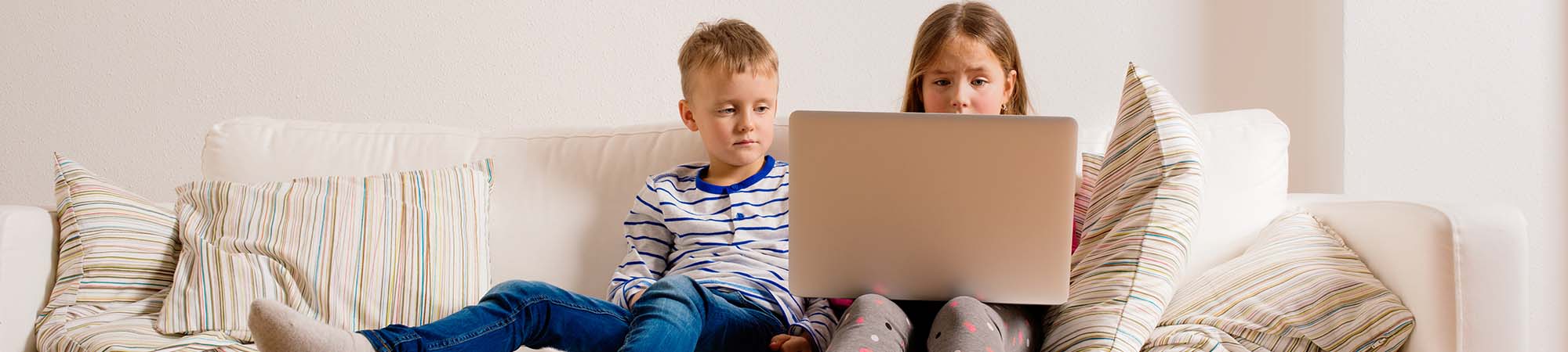 Two Children on the Couch